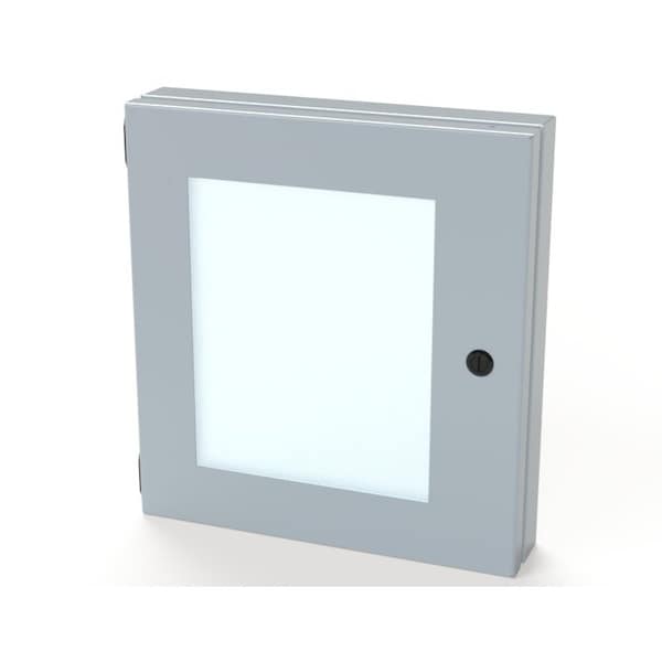 Hinged Window, 13 in. H x 12 in. W x 1-1/2 in. L, Polycarbonate